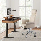 Sedia da ufficio ergonomica con schienale alto, poggiapiedi e braccioli
