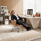Sedia da ufficio ergonomica con schienale alto, poggiapiedi e braccioli