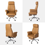 Sedia da ufficio ergonomica con schienale alto, poggiapiedi e braccioli