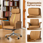Sedia da ufficio ergonomica con schienale alto, poggiapiedi e braccioli