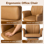 Sedia da ufficio ergonomica con schienale alto, poggiapiedi e braccioli