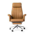 Sedia da ufficio ergonomica con schienale alto, poggiapiedi e braccioli