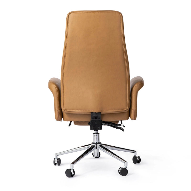 Sedia da ufficio ergonomica con schienale alto, poggiapiedi e braccioli
