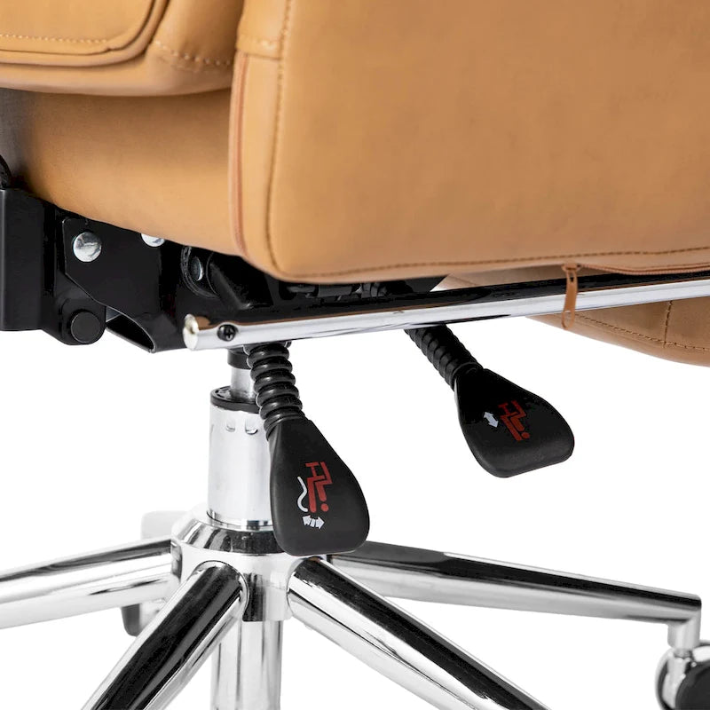 Sedia da ufficio ergonomica con schienale alto, poggiapiedi e braccioli