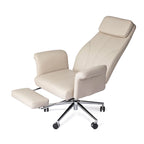 Sedia da ufficio ergonomica con schienale alto, poggiapiedi e braccioli