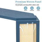 Tavolo Console Arrow 53 con Rattan Intrecciato