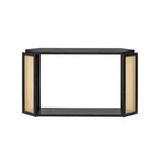Tavolo Console Arrow 53 con Rattan Intrecciato