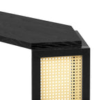 Tavolo Console Arrow 53 con Rattan Intrecciato