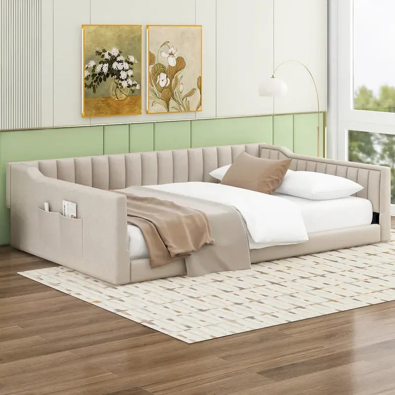 Divano Letto Matrimoniale XL in Velluto con Contenitore