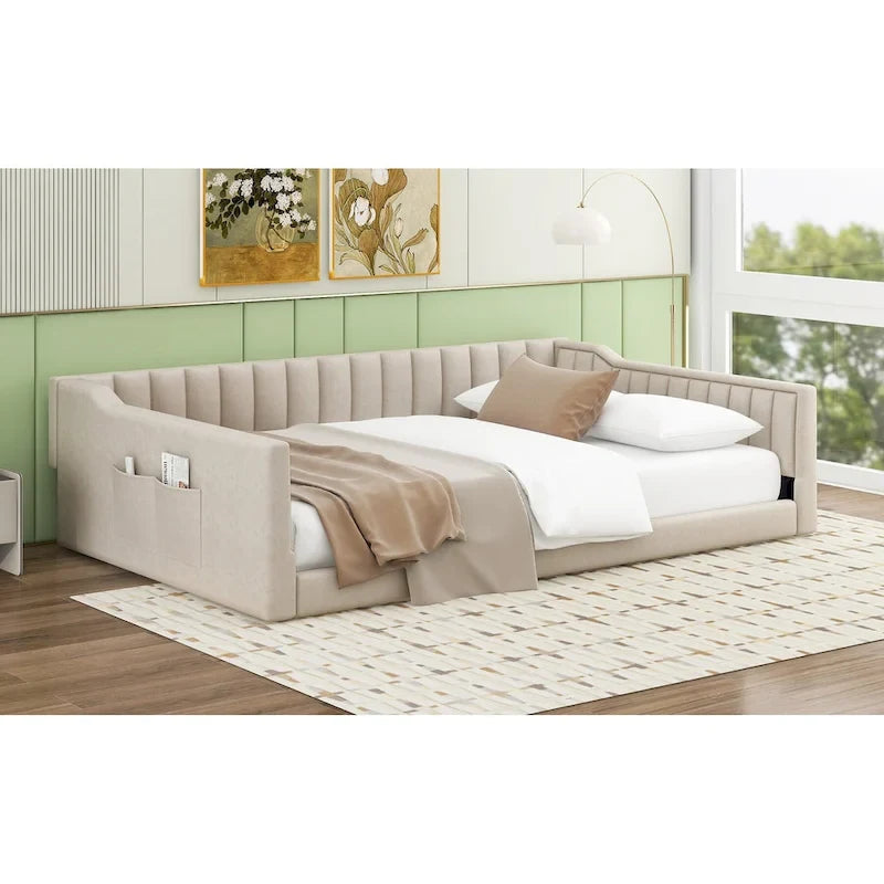 Divano Letto Matrimoniale XL in Velluto con Contenitore