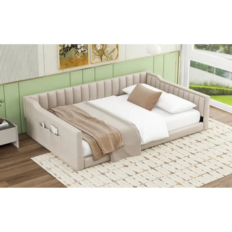 Divano Letto Matrimoniale XL in Velluto con Contenitore