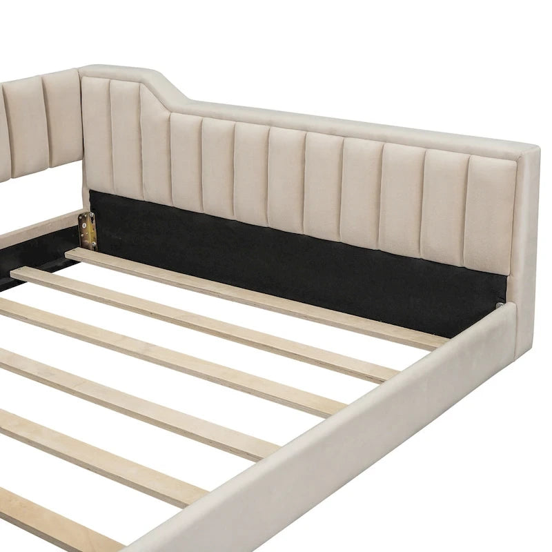 Divano Letto Matrimoniale XL in Velluto con Contenitore