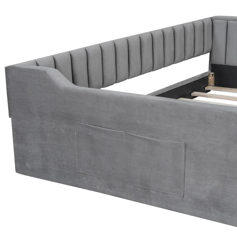 Divano Letto Matrimoniale XL in Velluto con Contenitore