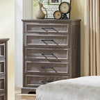 Comò a 5 cassetti stile rustico/country in legno