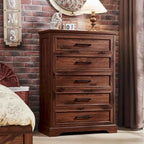Comò a 5 cassetti stile rustico/country in legno