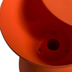Tavolino Rotondo con Base a Costine, Coperchio Rimovibile e Vano Contenitore Nascosto