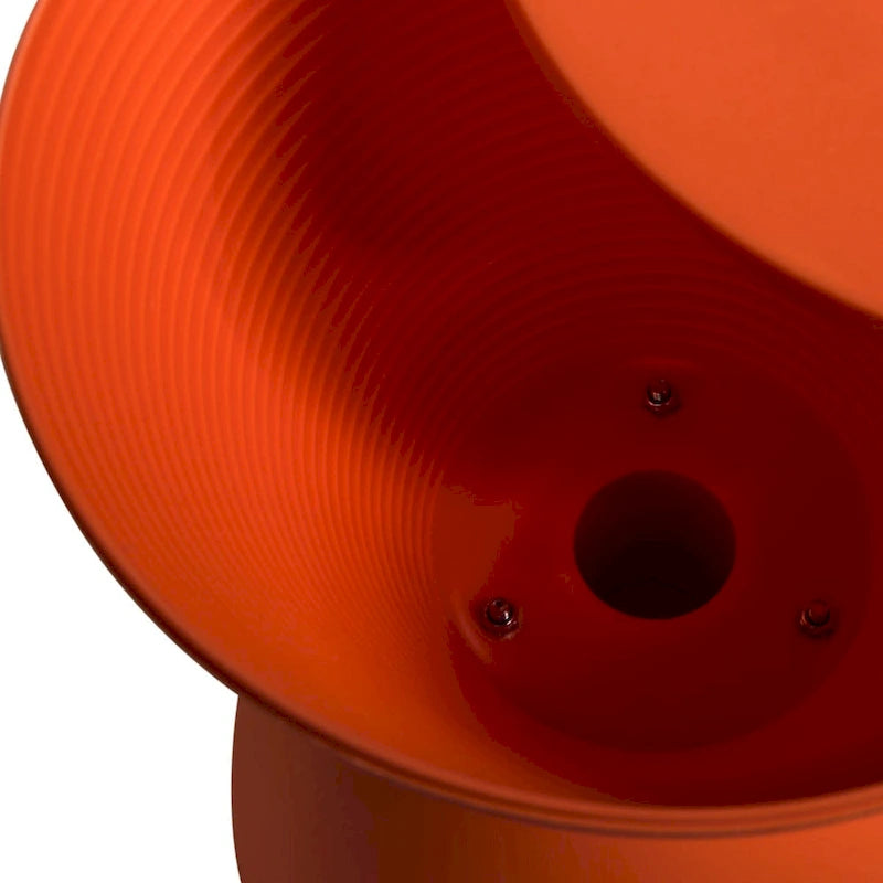 Tavolino Rotondo con Base a Costine, Coperchio Rimovibile e Vano Contenitore Nascosto