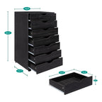 Cassettiera portadocumenti da ufficio a 7 cassetti, mobile con cassetti per schedari con ruote piroettanti, portaoggetti per hobby per casa, ufficio