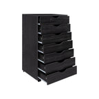 Cassettiera portadocumenti da ufficio a 7 cassetti, mobile con cassetti per schedari con ruote piroettanti, portaoggetti per hobby per casa, ufficio