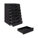 Cassettiera portadocumenti da ufficio a 7 cassetti, mobile con cassetti per schedari con ruote piroettanti, portaoggetti per hobby per casa, ufficio