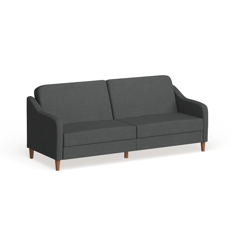Divano letto futon con molle insacchettate e rivestimento in lino