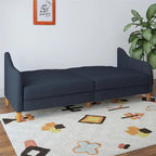 Divano letto futon con molle insacchettate e rivestimento in lino