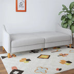 Divano letto futon con molle insacchettate e rivestimento in lino