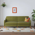 Divano letto futon con molle insacchettate e rivestimento in lino