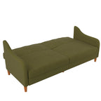 Divano letto futon con molle insacchettate e rivestimento in lino