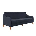 Divano letto futon con molle insacchettate e rivestimento in lino
