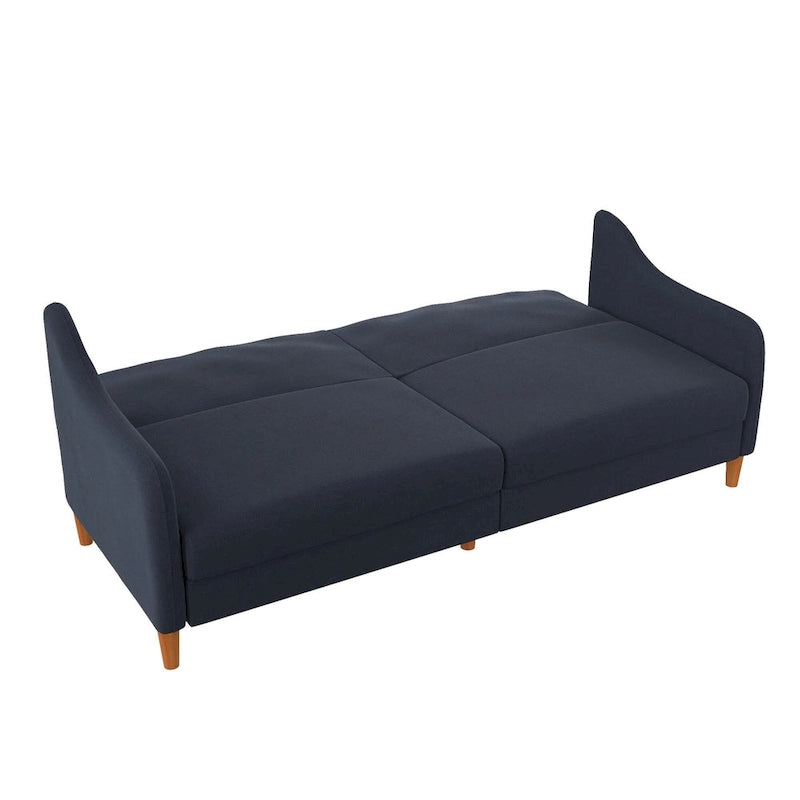 Divano letto futon con molle insacchettate e rivestimento in lino