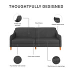 Divano letto futon con molle insacchettate e rivestimento in lino
