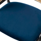 Sedia da pranzo moderna con schienale in vimini e seduta in velluto, set di 4 poltroncine