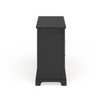 Cassettiera in legno nero a 8 cassetti con specchio opzionale