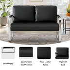Divanetto LoveSeat piccolo, Mini Divano due posti in pelle per piccoli spazi Ecopelle Divanetto Divano piccolo Divanetti