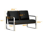 Divanetto LoveSeat piccolo, Mini Divano due posti in pelle per piccoli spazi Ecopelle Divanetto Divano piccolo Divanetti