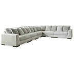 Divano componibile in peltro 6 posti 171L x 132P x 39A