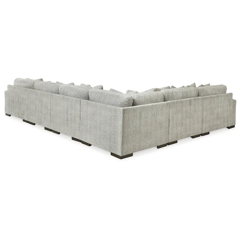Divano componibile in peltro 6 posti 171L x 132P x 39A
