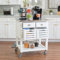 Carrello da cucina con ripiani e cassetti