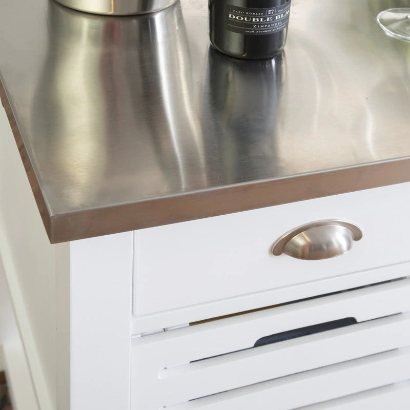 Carrello da cucina con ripiani e cassetti