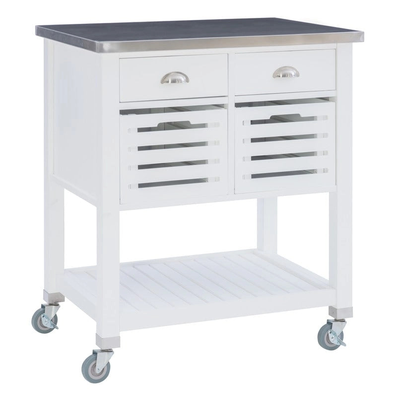 Carrello da cucina con ripiani e cassetti