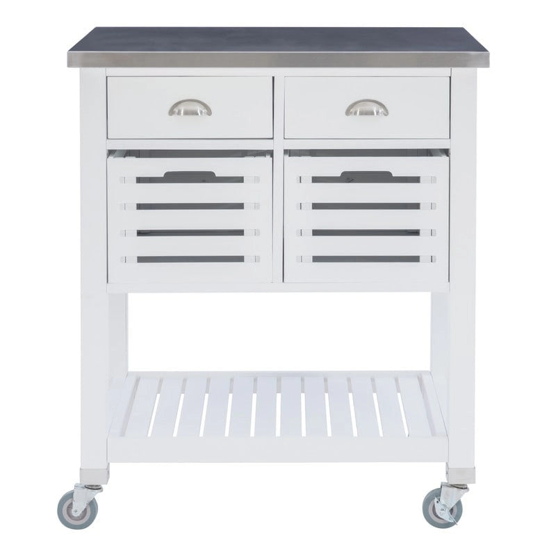 Carrello da cucina con ripiani e cassetti