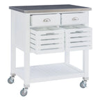 Carrello da cucina con ripiani e cassetti