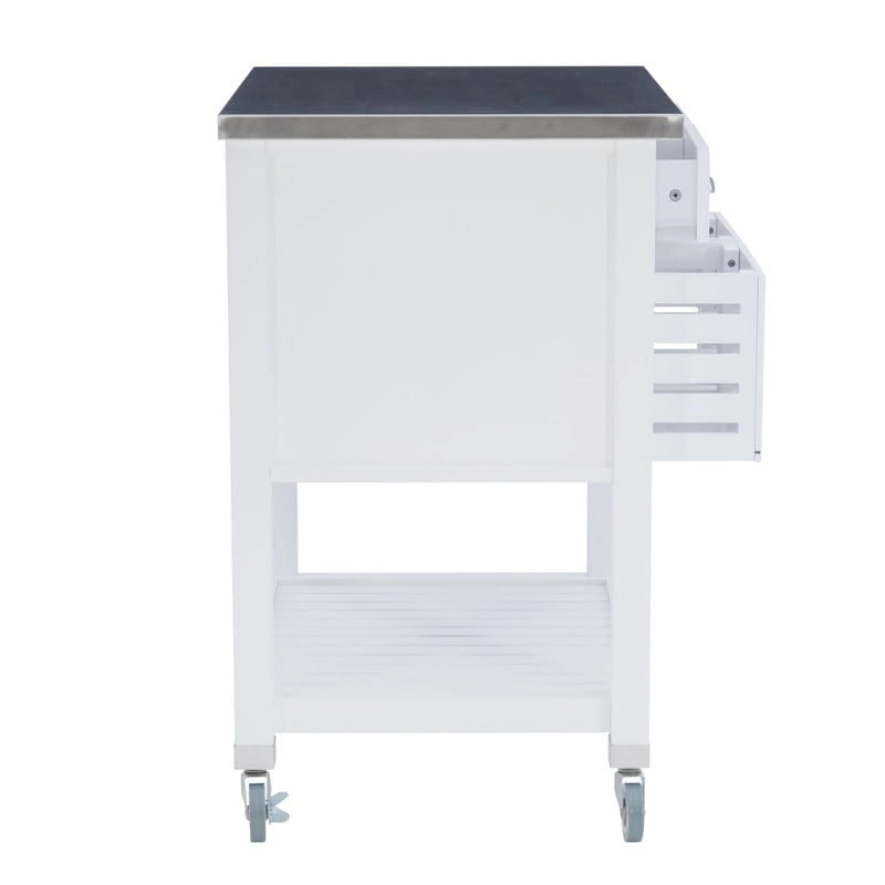 Carrello da cucina con ripiani e cassetti