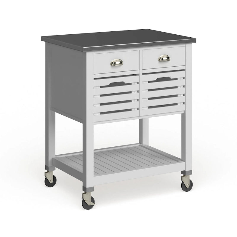 Carrello da cucina con ripiani e cassetti