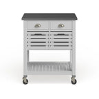 Carrello da cucina con ripiani e cassetti