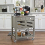 Carrello da cucina con ripiani e cassetti