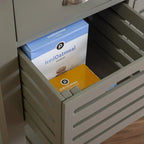 Carrello da cucina con ripiani e cassetti