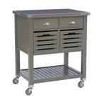 Carrello da cucina con ripiani e cassetti