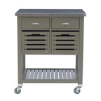 Carrello da cucina con ripiani e cassetti